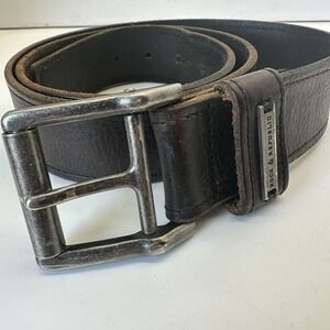 Rock Republic Men’s Dark Brown Leather Belt Natural Grain Size 42 1.5" Wide
